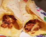 A picture of step 10 of Curry Chicken Egg Cheese Tortilla Wrap.