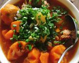 Hình bước làm 4 của món Cà ri gà cho ngày ra mắt nhà chồng (à chồng bạn thân chứ hỏng phải mình :(()