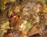 Sütőfóliás csirkemáj, zöldség ágyon recept fázis 4 fotója