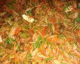 A picture of step 13 of Pulao and rasa.