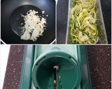 Cukkini spagetti, csípős garnélával recept fázis 2 fotója