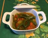 Une image de l'étape 7 de Piments verts à la compotée de tomates, citron vert et épices.