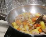 A picture of step 1 of Japanese Pork Curry.