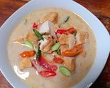 Foto langkah ke 5 dari resep Sayur Tahu Santan Pedas ala Desa.