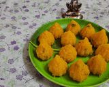 A picture of step 7 of Orange flavour modak.