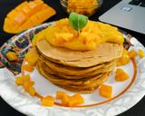 A picture of step 8 of Mango Pancakes.