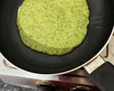 A picture of step 3 of Green pizza for kids (Moong dal recipe for children)(for Lunch or dinner).