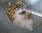 A picture of step 3 of Falahari halwa paratha with makhane ka raita.
