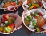Foto del paso 2 de la receta: Cestitas de jamón dulce, huevo y colorido