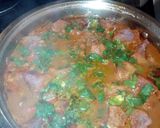 A picture of step 5 of Arrowroot curry.