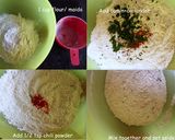 A picture of step 3 of Flat bread with Indian Spices.