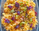 A picture of step 9 of Vasant Panchami Kesar Chawal (Yellow Sweet Rice).