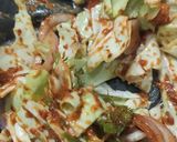 A picture of step 3 of Peri peri paneer mushroom.