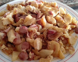 Foto del paso 5 de la receta: Revuelto de patatas, york y salchichas