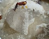 A picture of step 1 of Kuttu waterchestnut flour pumpkin pie.