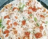 A picture of step 10 of Malai Boti Pizza.