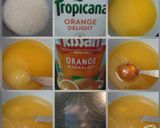 A picture of step 1 of Orange coconut bread ladoo.