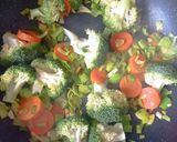Foto del paso 3 de la receta: Salteado de verduras 🥬🥦🍄con pasta konjac y chorizo vegano💚