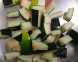 A picture of step 3 of Watermelon peel(rind) dosa(using white green part).