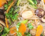 Hình bước làm 3 của món Miến om nấm (món chay)