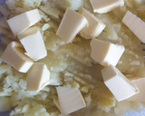 Foto del paso 1 de la receta: Parmentier de patata cremosa con rejo, potón y dos pimentones
