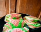 Foto langkah ke 6 dari resep Bolu kukus motif macan meletak cantik.