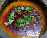 A picture of step 3 of Daal, Bati and Churma (Rajasthani Thali).