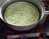 A picture of step 3 of Palak Dhokla.