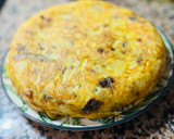Foto del paso 7 de la receta: Tortilla de patata, cebolla, shiitake y scamorza 🧅 🥔 🍄 🧀