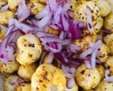 A picture of step 2 of Mahkana Bhel.