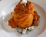 Foto del paso 9 de la receta: Tagliatelle con ragú de secreto y salsa de gorgonzola