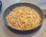 Foto del paso 6 de la receta: Tagliatelli con bechamel de mostaza y bacon