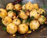A picture of step 6 of Semolina balls.