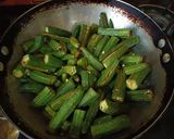 A picture of step 2 of Kurkuri bhindi.