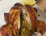 صورة لخطوة 5 من وصفة دجاج معمر بالأرز في الفرن🍚🐓