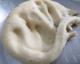 A picture of step 3 of Samosa Chat with Laal chutni.