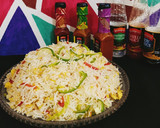 A picture of step 6 of Restaurant Style Egg, Veggies Fried Rice 🧡❤️💚.