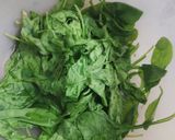 A picture of step 1 of Leafy vegetable puri.