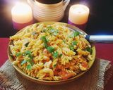 A picture of step 7 of Pasta with mexican chicken.