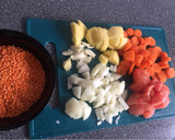 Foto del paso 1 de la receta: Sopa de lentejas rojas (receta turca)