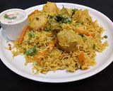 A picture of step 8 of Dum aloo biryani.