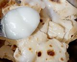 A picture of step 2 of Leftover Chapati Churi.