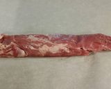 A picture of step 2 of Roast Pork Tenderloin wrapped with Pastrami and served with a Romano / Marscapone Cream Sauce.