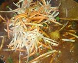A picture of step 13 of Meat stuffed alkhubus with potatoe vegetable shorba.