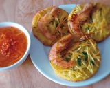 Hình bước làm 6 của món Bánh KHOAI LANG chiên tôm