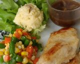 Foto langkah ke 6 dari resep Grilled chicken with blackpepper sauce.