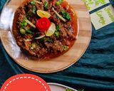 A picture of step 5 of Mutton karahi.