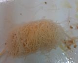 A picture of step 2 of Kunefa filled with Walnuts.