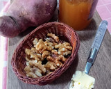 Foto del paso 9 de la receta: Alitas de pollo al horno. Guarnición: puré de camote con miel y nueces y chutney de pimiento rojo ❤️