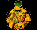 A picture of step 4 of Khaman Dhokla.